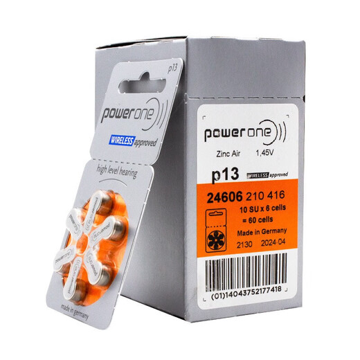 Meilisheng hearing aid battery Powerone hearing aid battery P10 P13 P312 P675 P13 One box (60 pills)