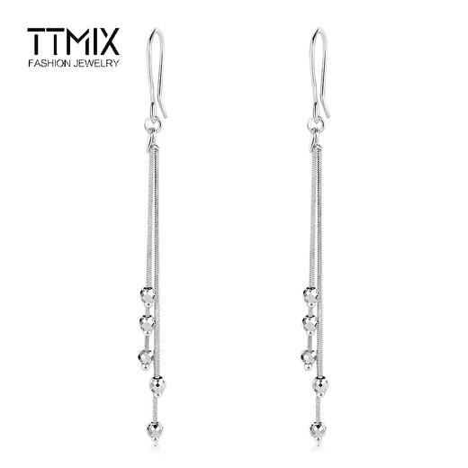 TTMIX Tassel Earrings Women's Platinum Ear Hook pt950 Fashionable Platinum Earrings Birthday Gift 4.3-4.5g