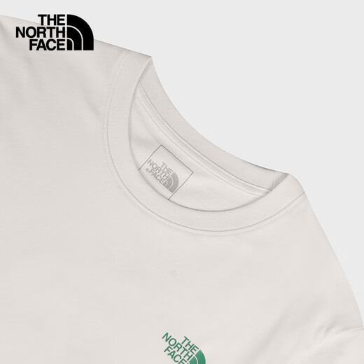 北面（The North Face）【都市经典系列】短袖T恤小熊 情侣款男女户外圆领25年夏季8F5R QLI/米白色 M