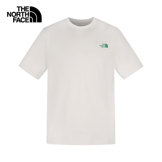 北面（The North Face）【都市经典系列】短袖T恤小熊 情侣款男女户外圆领25年夏季8F5R QLI/米白色 M