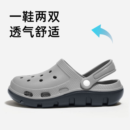 Maoli Operating Room Cave Shoes Men's Summer New Style Apparel eva Deodorant Anti-Slip Medical Nurse Thick-soled Sandals Men's Navy Blue 42-43 Suitable for 41-42 (inner length 260mm)
