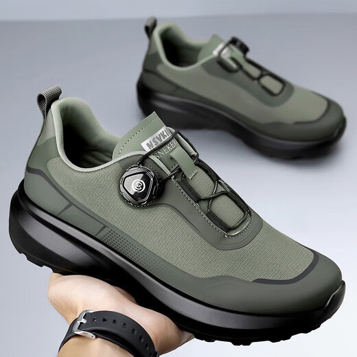Zapatos de tendencia de carrera transfronteriza de Poustep 2025 zapatos de verano zapatos para hombres deportes casuales al aire libre zapatos de tela transpirable ls3527 zapatos negros individuales 38