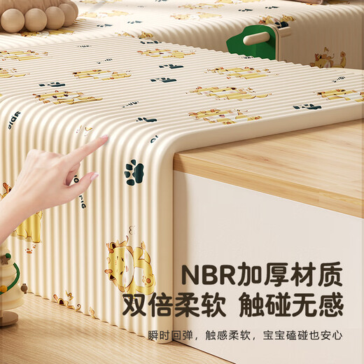 United Beirui baby anti-collision strips thickened tatami anti-collision soft wall surround bedside cooling pad sponge corner wall sticker solid color off-white - 2 meters / roll * width 60CM extra thick 10MM