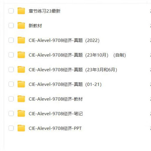 CIE Aeve经济 Economics9708 历年真题/分章练习/笔记/PPT/教材 [分章练习] 版