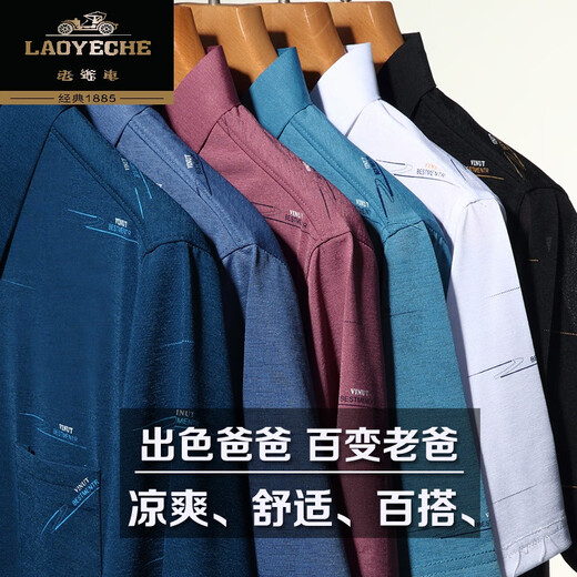 Klassiker-Auto kurzärmeliges T-Shirt für Männer im Sommer-Revers mit Taschen- und älteren Eisseide-Polo. Shirt Dad Anzug 753 Tic Toe [Grün] [kurze Ärmel] 3xl 185/96A empfohlen 160-180jin [Jin gleich 0,5 kg]