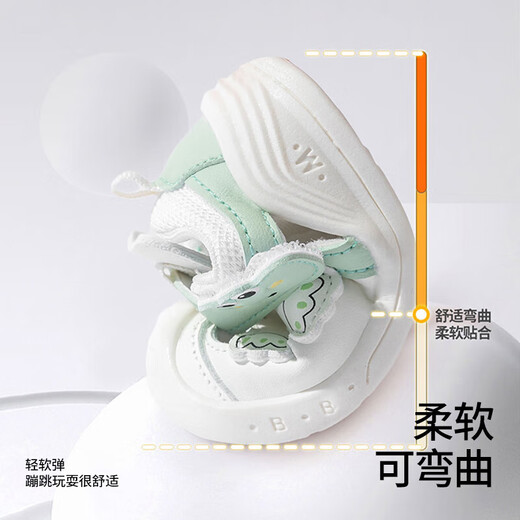 BETUS Baby Toddler Shoes 2025 Autumn and Spring New Anti-Slip Soft Bottom Breathable Sandals for Boys and Girls Functional Shoes Green 13.5 cm (recommended foot length 13cm)