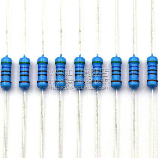 Dafuri metal film resistor 1/2W 1% five-color ring resistor 56 ohms 62 ohms 68 ohms 75 ohms 82 ohms 910 ohms 120 ohms 1% (50 pcs)