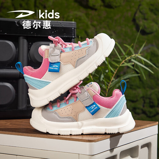 Delhui Chaussures de sport pour enfants 2025 Printemps et automne Nouveau maille respirant moyennes grandes chaussures de planche pour enfants confortables chaussures de filles confortables 3524 Pink White (nouveau filet double) 36 longueur intérieure 23,0 / Longueur du pied 22,0