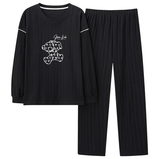 Pyjamas Spring et automne coton pur pur-pantalon à manches longues coréennes dessin animées décontractées d'automne d'été et de maison d'hiver GXT9928 M (recommandée 75-95jin [Jin est égal à 0,5 kg]))