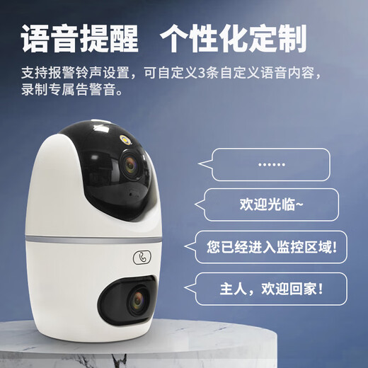 dahua大华监控摄像头1000万双目500万超清云台监控一键呼叫手机远程看家看宠物含128G
