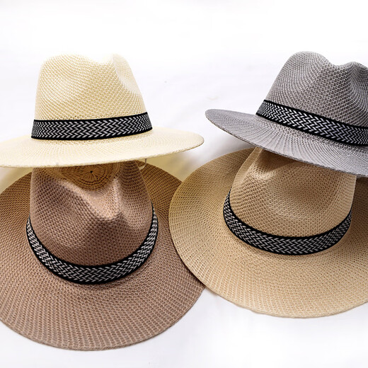 NKADDS middle-aged and elderly hat men summer sun hat middle-aged men top hat sun protection hat elderly sun hat dad cool hat light beige L58-60cm