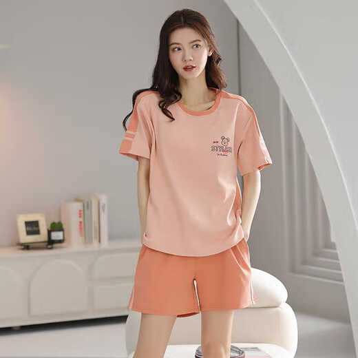 Langsha 2025 Pure Summer Pajamas Pajamas Pajamas Pajamas Palotos de manga corta Conjunto de ropa para el hogar cómoda e informal