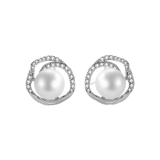 Fat Donglai's same style pearl pendant single single natural freshwater pearl silver bead necklace pendant women's silver light luxury niche golden natural freshwater pearl earrings