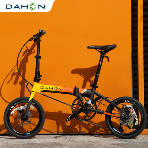 大行（DAHON）K3PLUS折叠自行车16寸9速碟刹超轻男女式通勤代驾KAA693 黑红 【内折版】 16英寸 16英寸