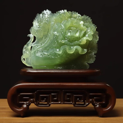 Navestin Navstin Natural Jade Xiuyu Kohl Ornament Rohstein Grün Grüne Jade Ornament Baicai Julai Haus Relocation Company Eröffnungsgeschenk DA829