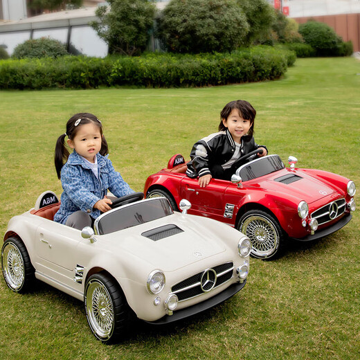Kangshuai Aibeimei children's electric car, four-wheeled, can be made into a human being, with remote control, can be driven, a toddler toy car, 1-5 years old, electric car for children with red paint, leather seat + remote control + 12V7A + trunk