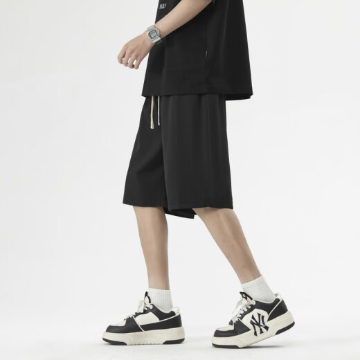 
Foss Phil casual shorts men's summer thin loose breathable quick-drying five-point ice silk out sports straight pants SW-K688 black XL [recommended 140-160Jin [Jin equals 0.5 kg]]