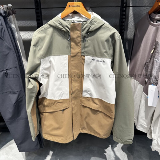 哥伦比亚（Columbia）25春夏新款男防风防水连帽单层夹克冲锋衣XE4839 XE4839011黑灰色 S