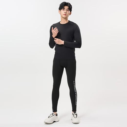 VICTORIATOURIST sports suit men's running quick-drying clothing tight fitness clothing basketball training clothing base badminton clothing