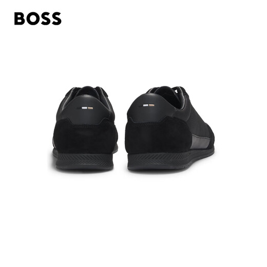 Hugo Boss BOSS New Year's gift Men's mixed material lace-up sneakers TTNM SL lightweight version 005-black 42