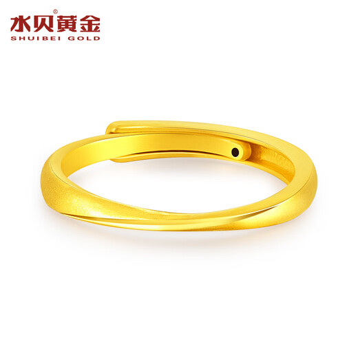 Water shell gold pure gold 999 Mobius open ring Valentine's Day gift for best friend and wife. Circle mouth 12# Mobius open ring gold weight is about 1g + more refunds or less compensation