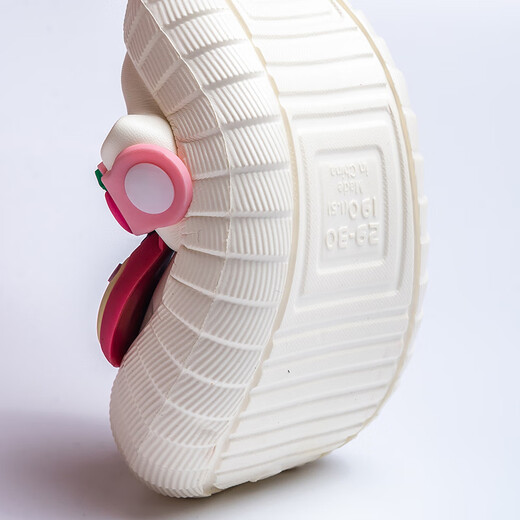Disney Disney children's hole shoes slippers cartoon non-slip soft outside wearing bag-toe sandals pink strawberry bear 17