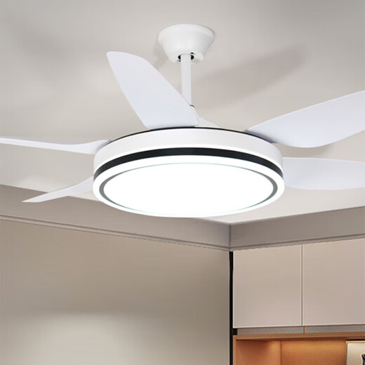 Opda Daqi living room fan lamp 2025 new large size Guangdong Zhongshan lamp electric fan hall ceiling fan lamp full spectrum 1039 black 52 inch three-color dimming 96 watts Maotian