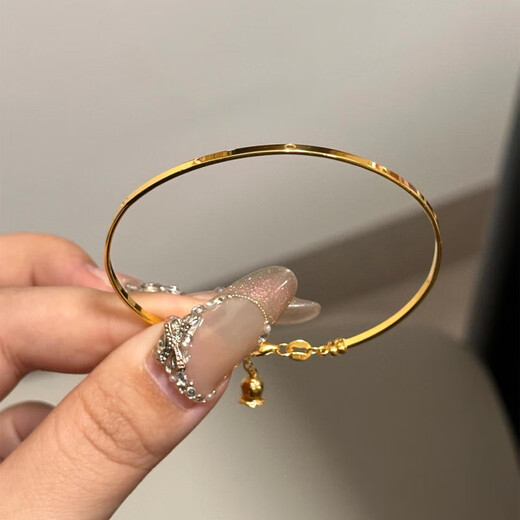 Fat Donglai same style lily of the valley ultra-fine bracelet for women niche design ins style light luxury retro bracelet gold color