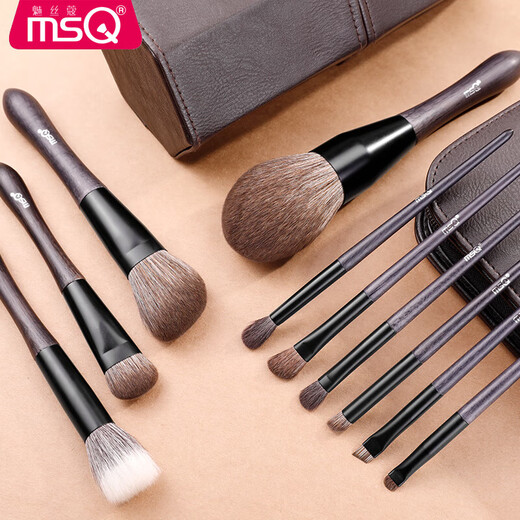 Meisiko Meisiko MSQ 10 Liu Dai makeup brush set full set of brushes concealer point color loose powder eye shadow brush animal hair