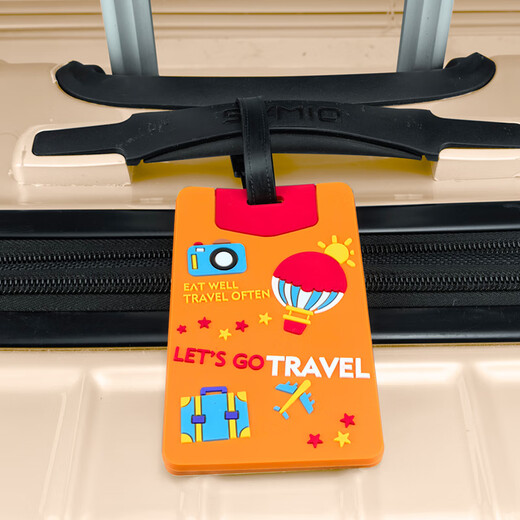 Xinqin luggage tag travel portable boarding tag cartoon creative luggage check pendant label anti-lost tag orange