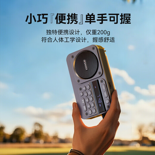 SANSUI M31 Elderly Radio Elderly Charging Card Music Player Mini Speaker Portable Walkman FM Radio Audio Bluetooth Speaker Gray
