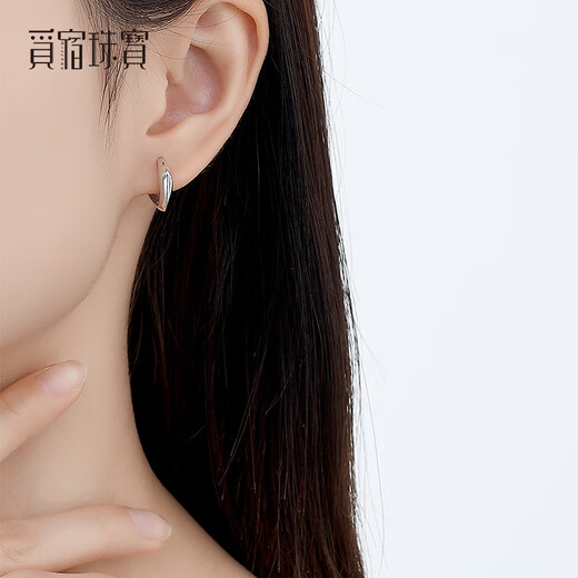 Misu pt950 platinum rhombus earrings glossy shiny platinum geometric square earrings as a birthday gift for your girlfriend, weighing 3.2-3.4 grams