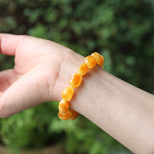 DL 1998 Fett Donglai Qualität Bienenwachsarmband Herren Shi Qingling Tian Lan Bernsteinform Armband Pretty Farbfarbe Farbe Grob Leder Dunkelorange Rot Pretty Color K1391