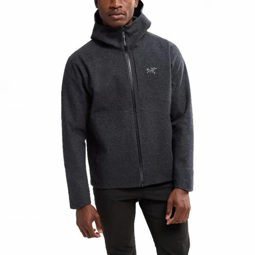 始祖鸟（ARC'TERYX）SAWYER Wool Hoody 羊毛防风连帽软壳夹克外套 黑色/Black Heather M