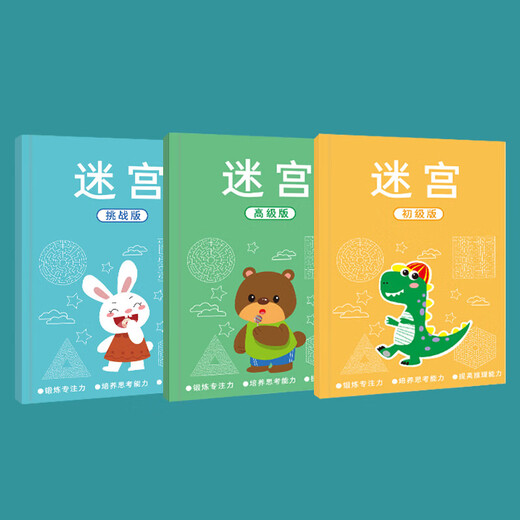 儿童迷宫训练书逻辑思维早教玩具益智游戏多功能早教启智学习神器 迷宫训练书【高级款】单本