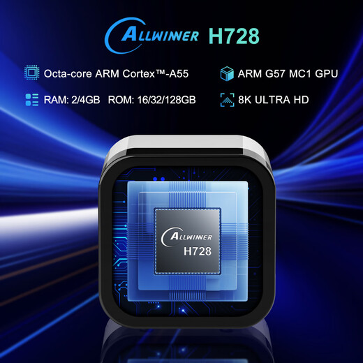 AIRWORLD原生TV安卓14电视盒子H96MAX H728外贸机顶盒带时钟千兆网络ATV 4GB 128GB+蓝牙遥控器 国内版本