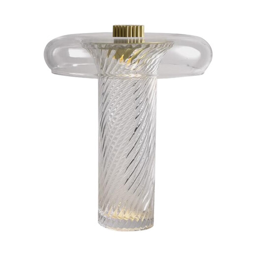 
Bedside lamp decorative light luxury desk lamp Nordic modern simple glass designer living room bedroom model room lamp M1011 four-section glass style button switch
