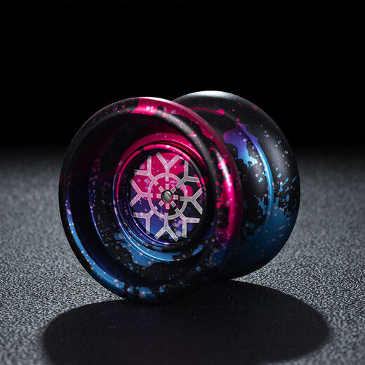 语森忆悠悠球金属花式竞技YOYO高级专业比赛睡眠超长合金溜溜球儿童玩具 MJ黑粉蓝 10根绳子
