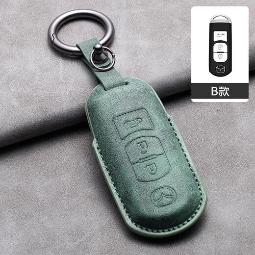 Geeignet für Mazda Schaf Baskin Key CX4 Atez Cx5 Horse 3 Creative 6 Autos Koffer Manschettenschnalle für Männer und Frauen Premium Geschenkbox Verpackung A-Volcano Rot + Ringschnalle
