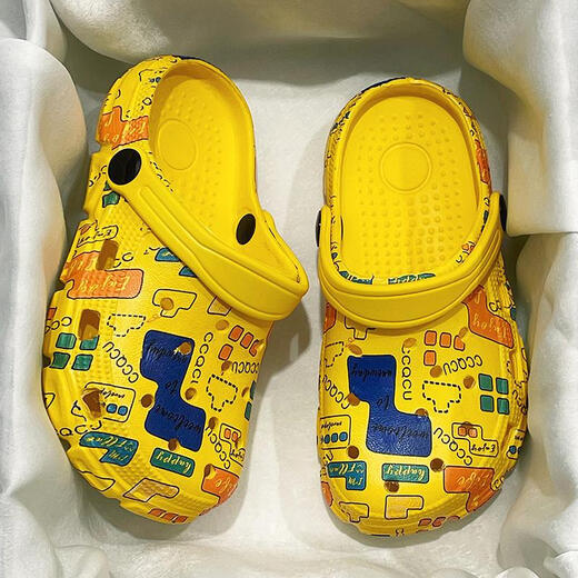Guanmaopei Kinderschuhen weicher Sohle Anti-Rutsch-Loch-Schuhe süße Bag-Toe Sandalen Babyschuhe Blau 30