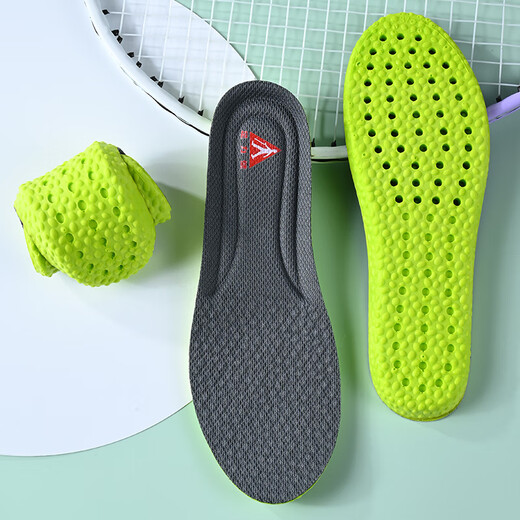 Pie Lijian Mugwort Shoemat Entrenamiento militar Sports Air Cushion Cushion Shock absorbiendo el sudor de los hombres que absorbe y desodorizando el suela blanda de la suela 2 paquetes dobles 39-40 tamaños