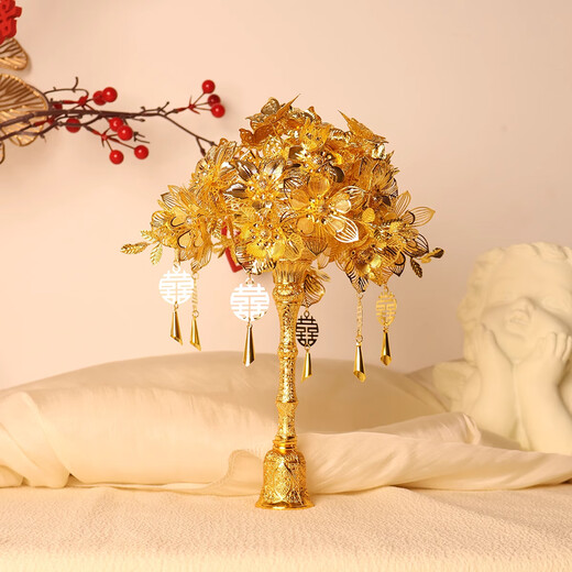 Snow Bunch of Golden Handd Flowers Finied Produit de matériaux DIY SAG DIANCUI CONDION DE MEULD CADEAU CADEAU CADEAU DE MÉDICA