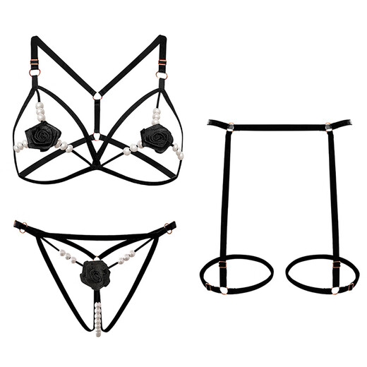 Victoria's Secret Victoria's Secret Super Spicy Rose Pure Desire Sexy Bra Pearl T-string Wine Red