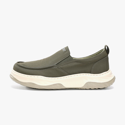 Walker Shop-Leinwandschuhe für Männer im Sommer Neue einbeinige Pedalfuß fauler Schuhe [atmungsaktives Eis Seidentuch] Leichtes altes Peking-Stoff Schuhe Grün 39
