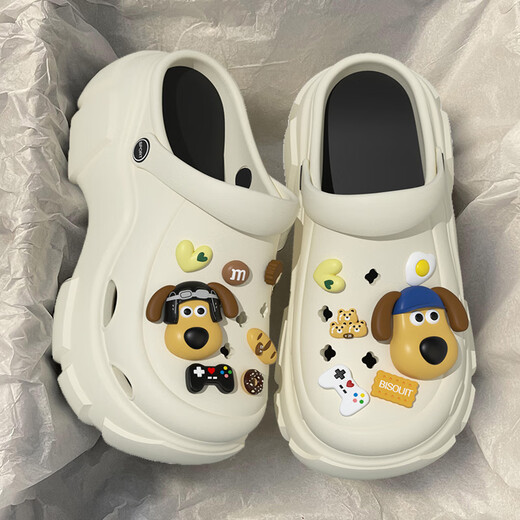 G.Duckkids kleine gelbe Enten Mädchen Kinderhöhlenschuhe im Sommer tragen Kinder Baotou Beach Pantoffeln im Sommer Big Children's Cool Love Coal Ball Khaki 35 -36 [Standardcode]