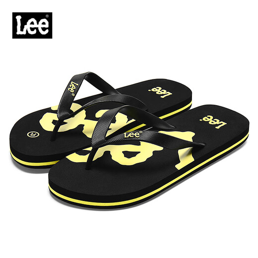 LEE FLIP FLOPS Zapatos para hombres para el verano Nuevas zapatillas deportivas transpirables para hombres Sandalias de playa anti-Slip Beach Men Black 41 (255 mm)
