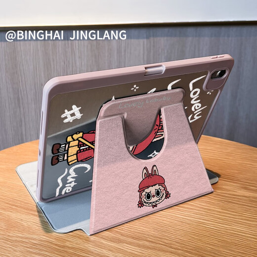 星易优720旋转适用ipad2024新款pro保护套ipad9/10可爱卡通13寸air6防弯 DD3888黄色拉布布双面720旋转- iPadAir62024款11英寸