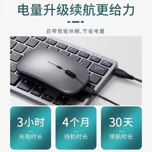 Roadmanton Huawei MateBook 14 Core Ultra kabellose Bluetooth-Tastatur GT14 Maus-Set D14/D16 Silent Office Business externe Tastatur wiederaufladbar tragbar ultradünn Titangrau Set Tastatur + Maus kabellos Bluetooth wiederaufladbar universell für alle Serien