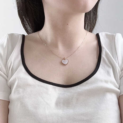 LZJV plated 18K gold love pendant red agate color gold rose gold pendant au750 gold necklace women's clavicle chain 18k gold rose gold (single pendant) 20mm red agate