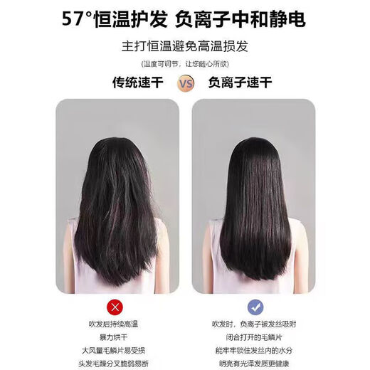 SAWAAG hair dryer for barber shops, special for hair salons, high wind silent hair dryer for home barber shops, high power negative ions that do not damage hair, 3800W fast drying hot and cold air, gray AC AC pure copper large motor, 2 meters cable